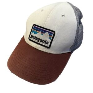 Patagonia Fitz Roy Horizons Trucker Hat Cone Brown Mid Crown Snapback